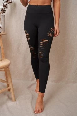 White Birch SALE ITEMS The Shredder Laser Cut Leggings