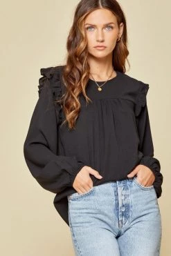Andree By Unit Piazza Yoked Ruffle Top SALE ITEMS