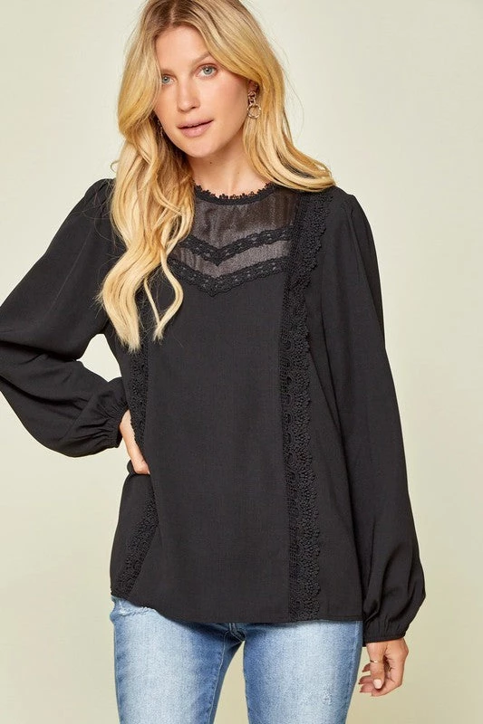 Andree By Unit Highgate Lace Trimmed Blouse 4 Andree By Unit Highgate Lace Trimmed Blouse