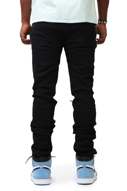 KDNK UNISEX BOTTOMS Scarecrow Embroidered Jeans 10 KDNK UNISEX BOTTOMS Scarecrow Embroidered Jeans