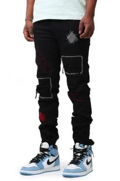 KDNK UNISEX BOTTOMS Scarecrow Embroidered Jeans 16 KDNK UNISEX BOTTOMS Scarecrow Embroidered Jeans