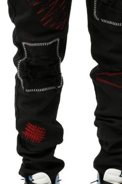 KDNK UNISEX BOTTOMS Scarecrow Embroidered Jeans 13 KDNK UNISEX BOTTOMS Scarecrow Embroidered Jeans