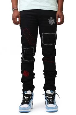 KDNK UNISEX BOTTOMS Scarecrow Embroidered Jeans 14 KDNK UNISEX BOTTOMS Scarecrow Embroidered Jeans