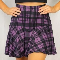 White Birch SALE ITEMS Clawdeen Wolf Purple Plaid Skort (ONLY L & 3X LEFT!)