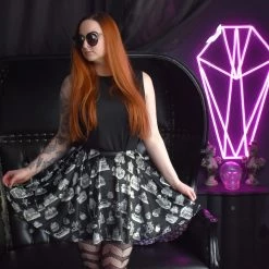 DWYBO Manning Collab BOTTOMS PREORDER From Salem, With Love Brett Velvet Skater Skirt BRETT MANNING COLLAB