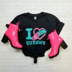 I Tip Queens T-shirt BLACK MAST NEWEST ITEMS