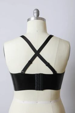 Leto Accessories Leslie Vegan Leather Bralette PLUS NEWEST ITEMS