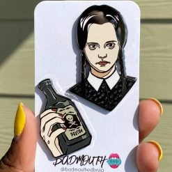 Wednesday Pin Set BADMOUTHED BRUJA PINS