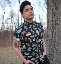 Cryptids Short Sleeve Button-Down PRETTY SNAKE