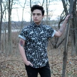 Oddities Short Sleeve Buttondown PRETTY SNAKE