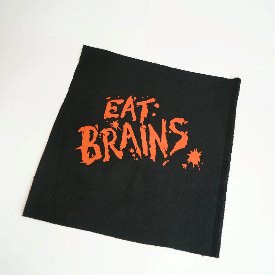PunkStuff Eat Brains Back Patch 3 PunkStuff Eat Brains Back Patch