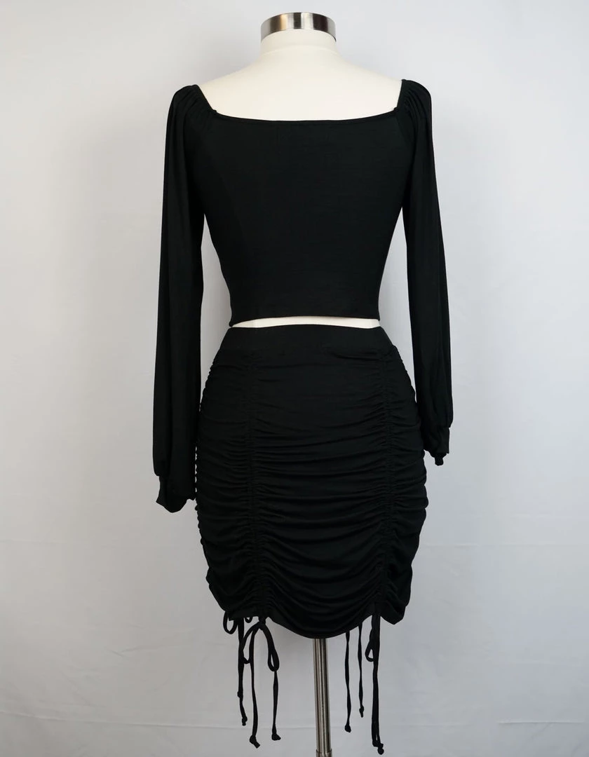 CLEARANCE (Final Sale) Heart Breaker Adjustable Crop Top & Skirt Set - FOXBLOOD (ONLY 4X LEFT!) 11 CLEARANCE (Final Sale) Heart Breaker Adjustable Crop Top & Skirt Set - FOXBLOOD (ONLY 4X LEFT!)