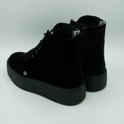 SALE ITEMS Viva Mondo Black Velvet Combat Boot - T.U.K.