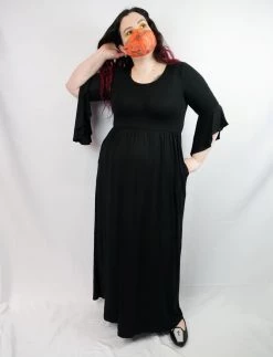 RESTOCKED! Blair Bell Sleeve Maxi Dress - FOXBLOOD