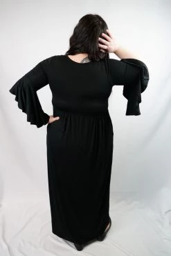 RESTOCKED! Blair Bell Sleeve Maxi Dress - FOXBLOOD