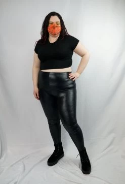 Kickstart My Heart Black Gator Leggings THE PRETTY CULT SALE ITEMS