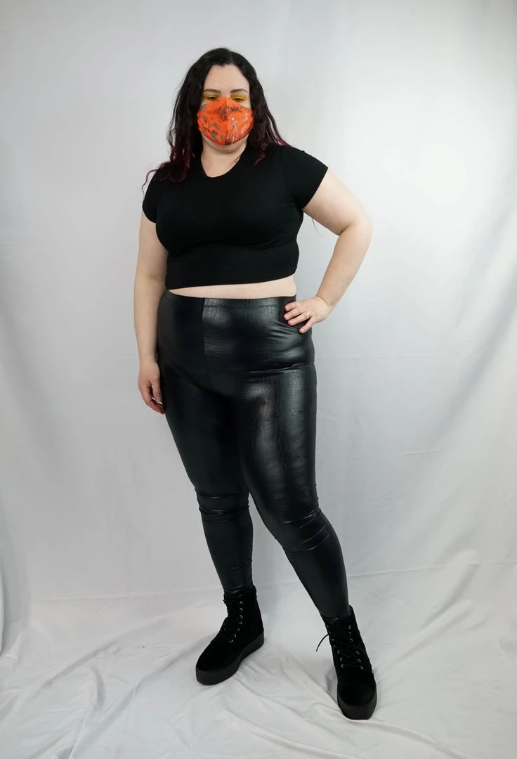 Kickstart My Heart Black Gator Leggings THE PRETTY CULT SALE ITEMS 4 Kickstart My Heart Black Gator Leggings THE PRETTY CULT SALE ITEMS