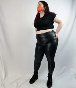 Kickstart My Heart Black Gator Leggings THE PRETTY CULT SALE ITEMS