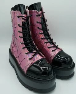 SHOES & BOOTS Lullaby Stomper Boot (Pink Iridescent) DEMONIA