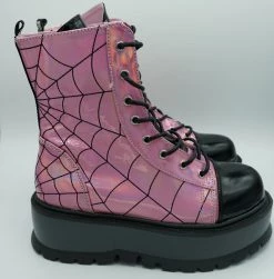 SHOES & BOOTS Lullaby Stomper Boot (Pink Iridescent) DEMONIA