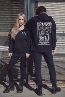 The Moon Tarot Zip Hoodie THE PRETTY CULT UNISEX HOODIES 9 The Moon Tarot Zip Hoodie THE PRETTY CULT UNISEX HOODIES