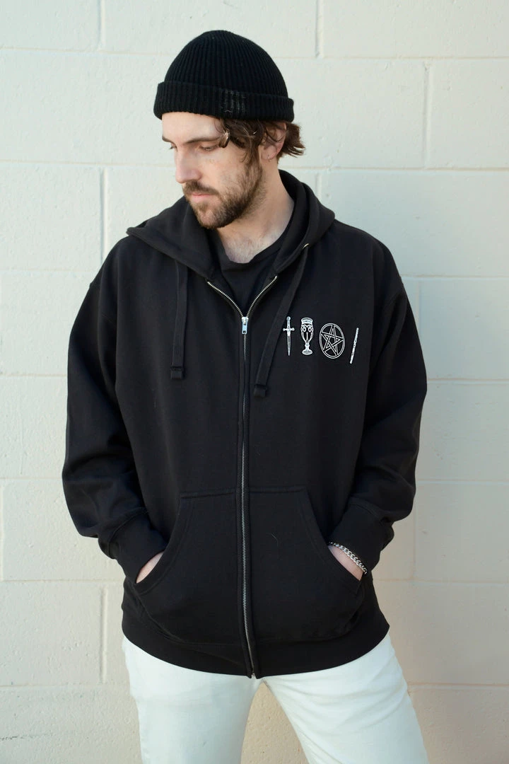 The Moon Tarot Zip Hoodie THE PRETTY CULT UNISEX HOODIES 5 The Moon Tarot Zip Hoodie THE PRETTY CULT UNISEX HOODIES