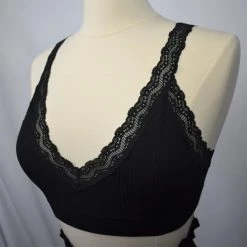Leto Accessories NEWEST ITEMS Sandrine Lace V-Neck Bralette