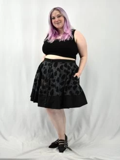 Skeleton Closet 13 NEWEST ITEMS Cats Snap Skirt- HANDMADE LOCALLY