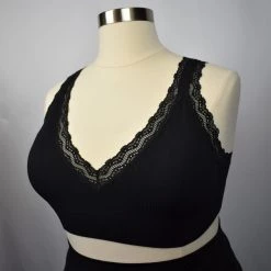 Leto Accessories NEWEST ITEMS Sandrine Lace V-Neck Bralette