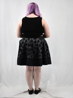 Skeleton Closet 13 NEWEST ITEMS Cats Snap Skirt- HANDMADE LOCALLY