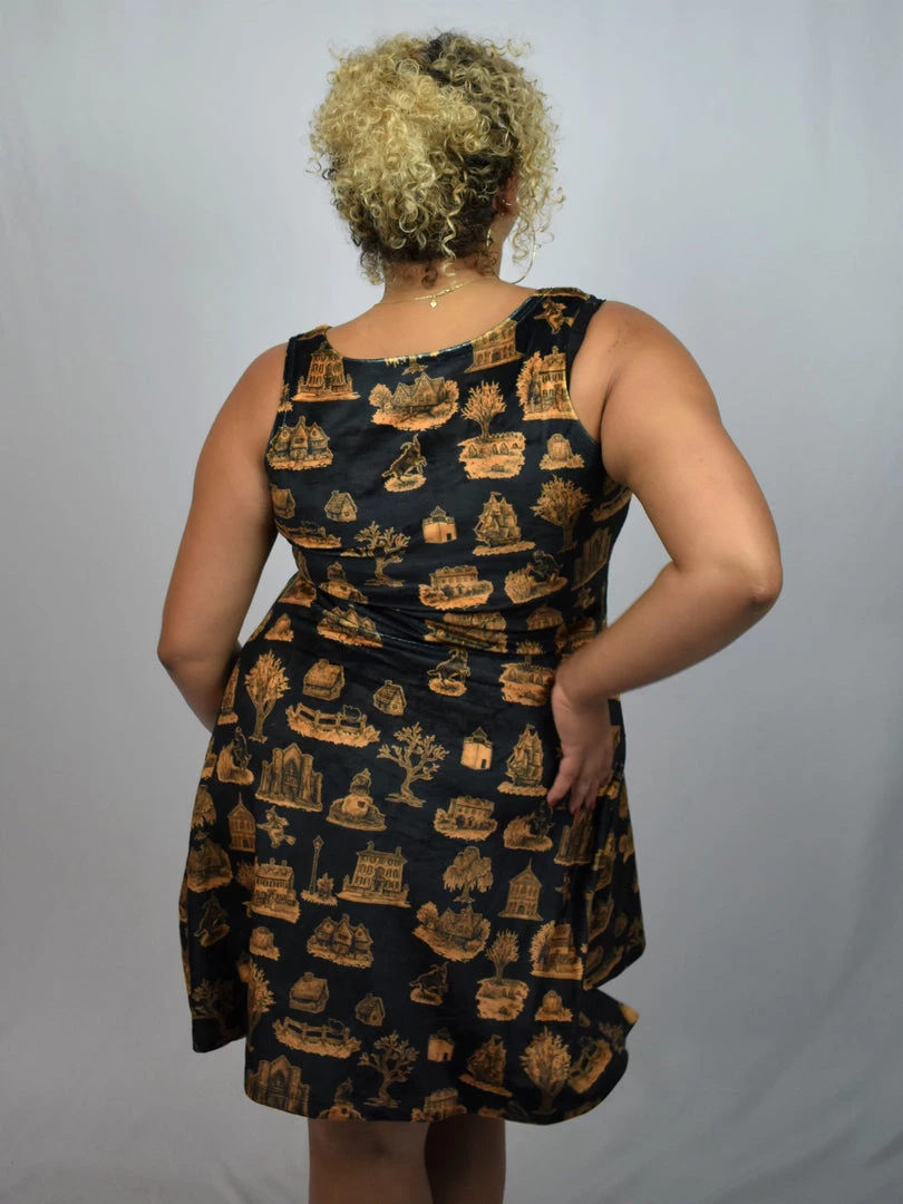 DWYBO Manning Collab PREORDER From Salem, With Love Mustard Velvet Skater Dress - BRETT MANNING COLLAB DRESSES 8 DWYBO Manning Collab PREORDER From Salem, With Love Mustard Velvet Skater Dress - BRETT MANNING COLLAB DRESSES