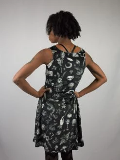 DRESSES PREORDER Witchy Musings Velvet Skater Dress- BRETT MANNING ART