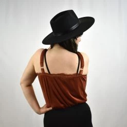 White Birch SALE ITEMS Heretofore Velvet Bodysuit (Rust) ONLY 3X LEFT!
