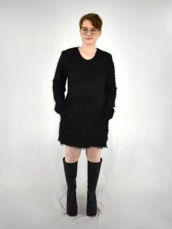Reap What You Sew Consignment Fuzzy Sweatshirt Dress HANDMADE LOCALLY LOCAL BRANDS