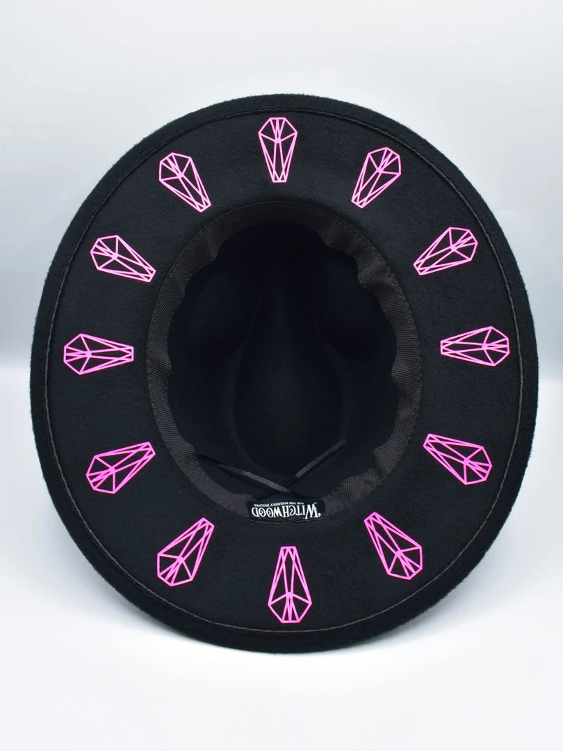 NEWEST ITEMS Neon Coffin Vegan Felt Hat WITCHWOOD 4 NEWEST ITEMS Neon Coffin Vegan Felt Hat WITCHWOOD