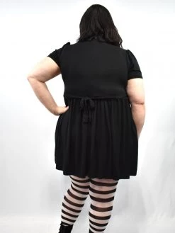 NEWEST ITEMS Courtney Babydoll Dress (Solid Black) FOXBLOOD