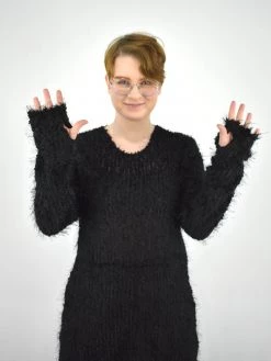 Reap What You Sew Consignment Fuzzy Sweatshirt Dress HANDMADE LOCALLY LOCAL BRANDS
