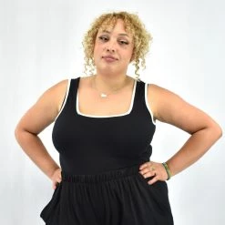 White Birch Nikki Contrast Tank Top