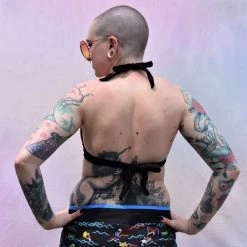 Unique Vintage SWIMSUITS Monroe Black Bikini Top