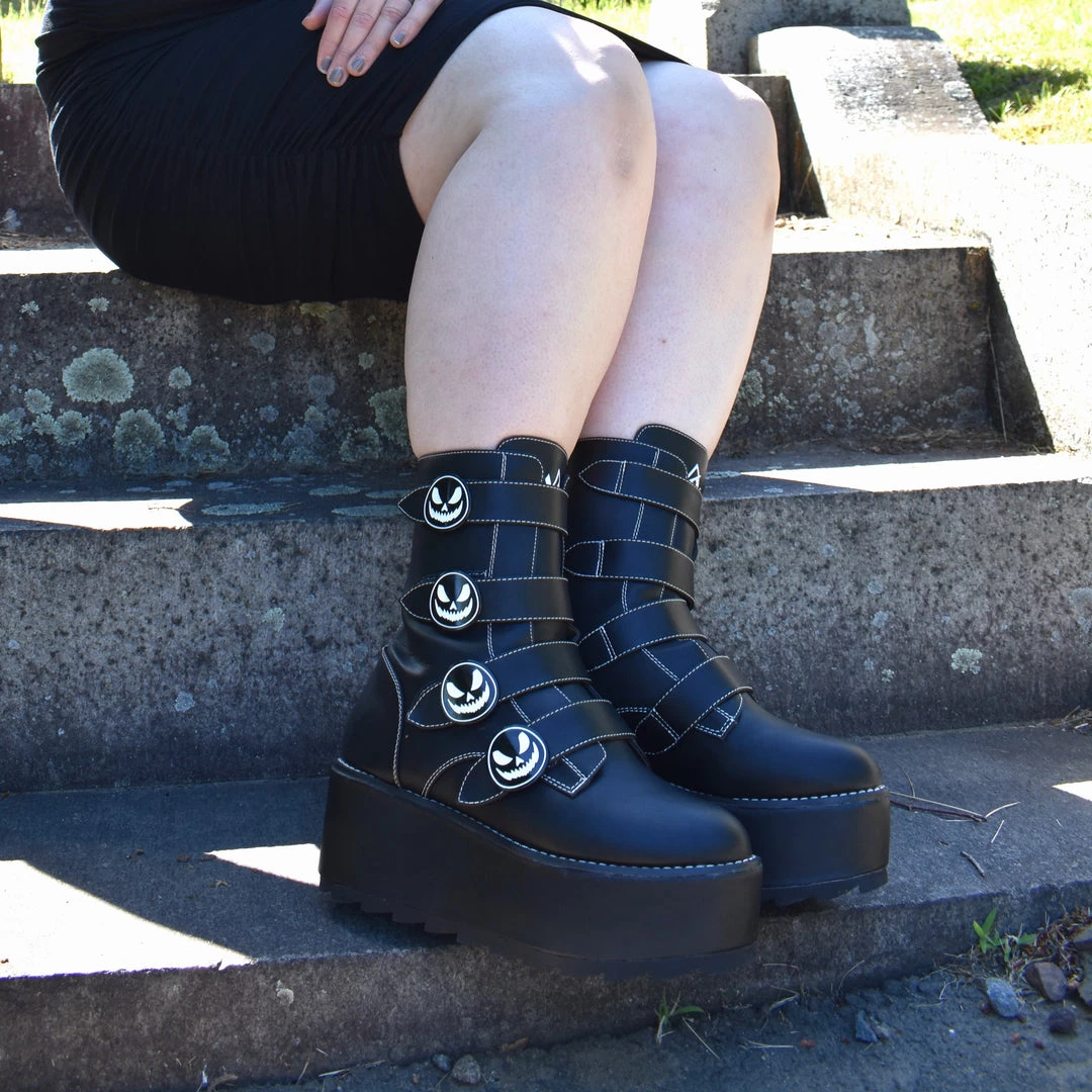 SHOES & BOOTS Skeleton Platform Karma Boots Y.R.U. 3 SHOES & BOOTS Skeleton Platform Karma Boots Y.R.U.