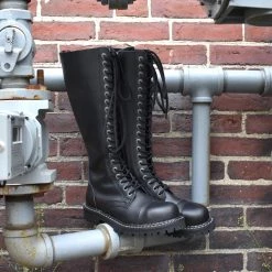 Matchstick 20-Eye Leather Boots ANGRY ITCH