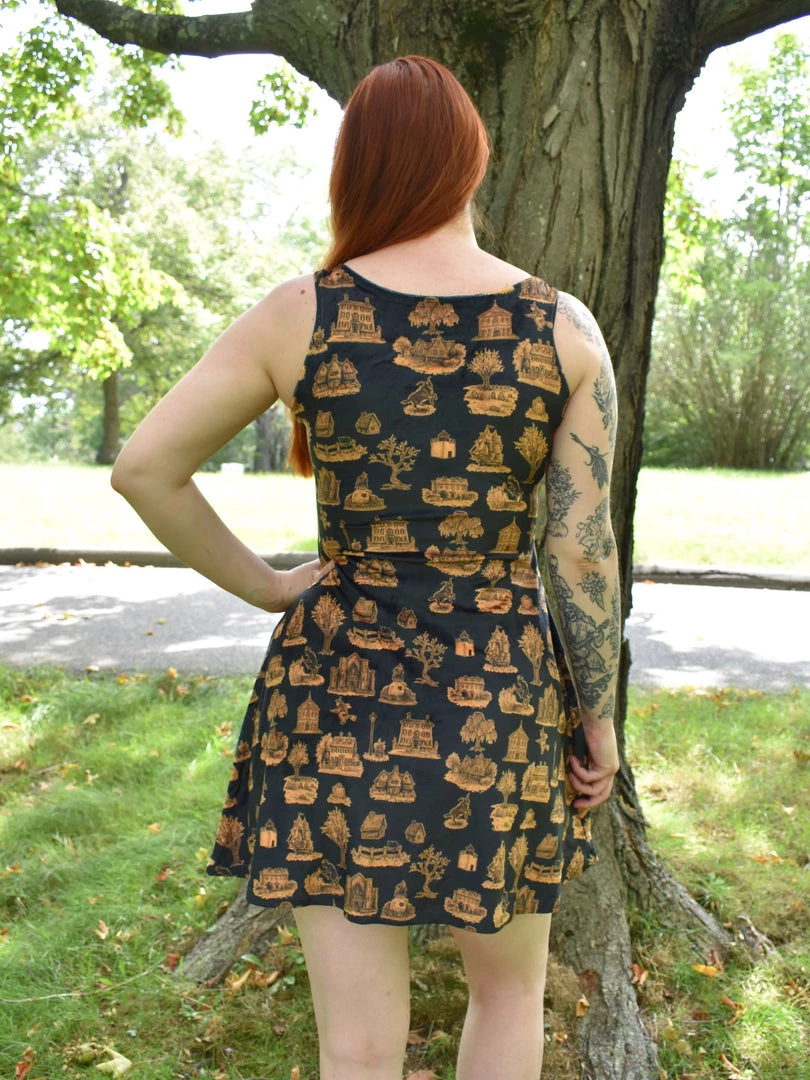 DWYBO Manning Collab PREORDER From Salem, With Love Mustard Velvet Skater Dress - BRETT MANNING COLLAB DRESSES 5 DWYBO Manning Collab PREORDER From Salem, With Love Mustard Velvet Skater Dress - BRETT MANNING COLLAB DRESSES