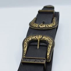 Illord Accessories Belle Starr Gold Double Buckle Belt NEWEST ITEMS