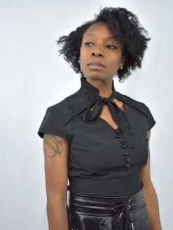 Chic Star Edwina Pleated Tie Top