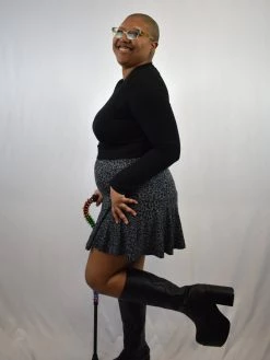 White Birch Catty Noir Grey Cheetah Skort NEWEST ITEMS