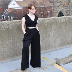 Reap What You Sew Consignment Black Wide Leg Pants HANDMADE NEWEST ITEMS