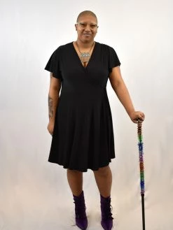 White Birch Misty Wrap Babydoll Dress