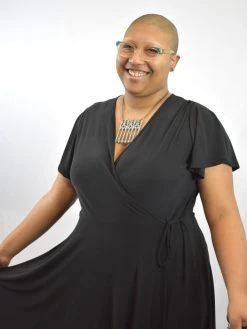 White Birch Misty Wrap Babydoll Dress