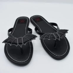 Strangecvlt NEWEST ITEMS RESTOCKED! Black Batty Betty Sandal -STRANGE CVLT