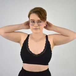 Leto Accessories NEWEST ITEMS Sandrine Lace V-Neck Bralette